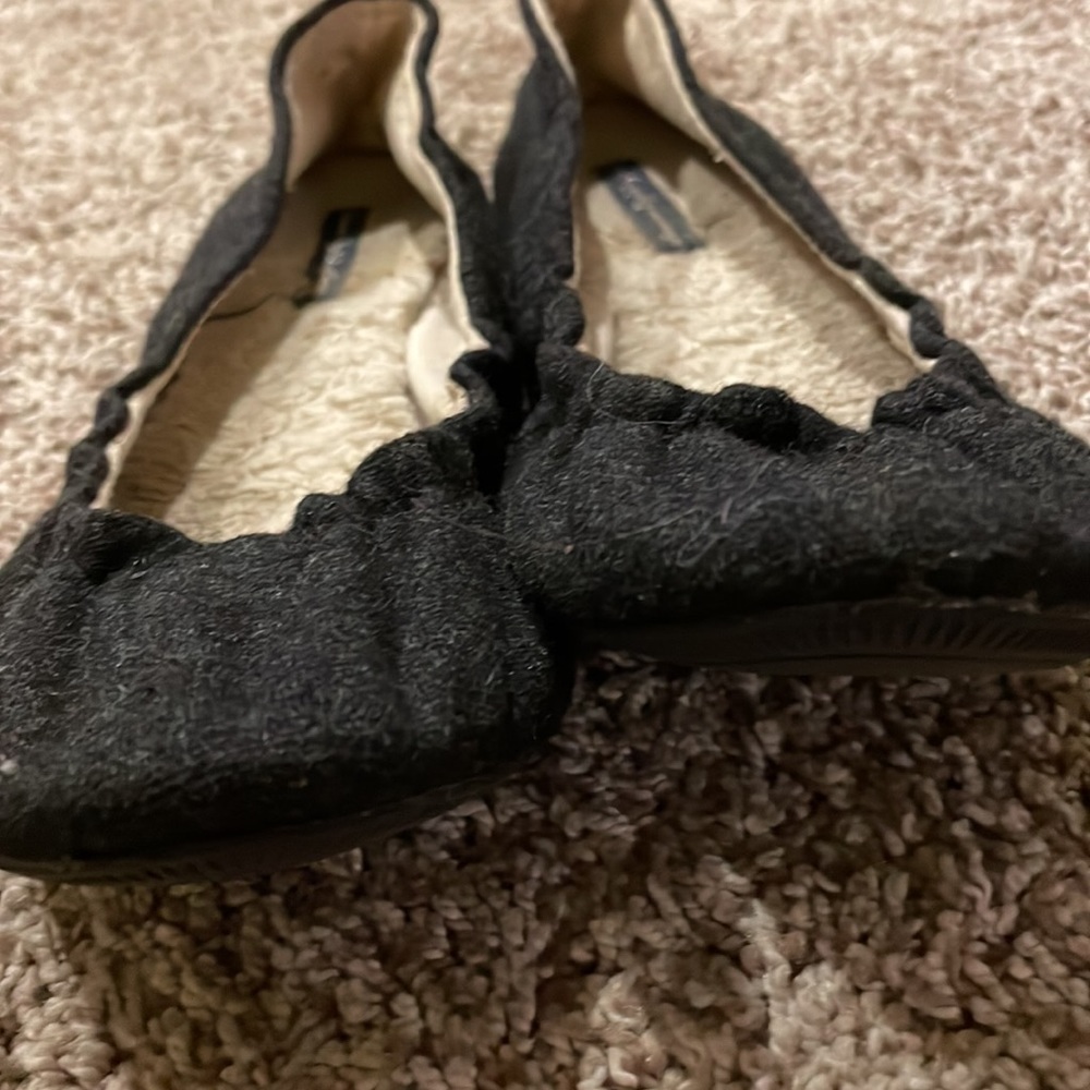 American Eagle fabric black ballet flats. Size 8 1/2. Size 9 - Picture 5 of 8